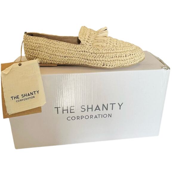 NEW Moroccan Raffia MIAMI LOAFERS SHOES Women's 40, 9 Natural Slip On Moccasin - Picture 2 of 11